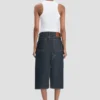 Kick pocket denim skirt in light rinse Kick pocket denim skirt in light rinse