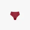 Lace monogram knicker in poppy red Lace monogram knicker in poppy red
