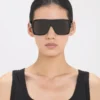 Layered mask frame in black