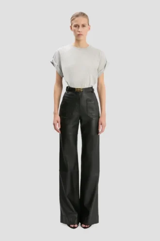 Leather alina trouser in black Leather alina trouser in black