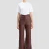 Leather alina trouser in burgundy Leather alina trouser in burgundy
