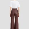 Leather alina trouser in burgundy Leather alina trouser in burgundy
