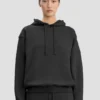 Logo embroidered hoodie in black Logo embroidered hoodie in black