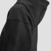 Logo embroidered hoodie in black Logo embroidered hoodie in black