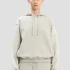 Logo embroidered hoodie in grey marl Logo embroidered hoodie in grey marl