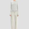 Logo embroidered jogger in grey marl Logo embroidered jogger in grey marl