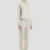 Logo embroidered hoodie in grey marl Logo embroidered hoodie in grey marl