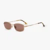 Metal sunglasses in gold honey havana Metal sunglasses in gold honey havana