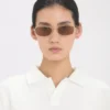 Metal sunglasses in gold honey havana Metal sunglasses in gold honey havana