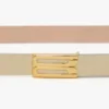 Micro dorian belt in ivory grained leather Micro dorian belt in ivory grained leather