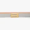 Micro dorian belt in magnesium shiny leather Micro dorian belt in magnesium shiny leather