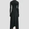 Midi dress in black