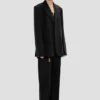 Notched lapel jacket in black Notched lapel jacket in black