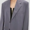Notched lapel jacket in flint Notched lapel jacket in flint