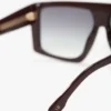 Oversized flat top frame in burgundy