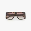 Oversized flat top frame in havana
