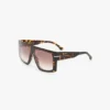Oversized flat top frame in havana
