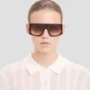 Oversized flat top frame in havana
