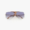 Oversized metal and acetate frame in gold havana Oversized metal and acetate frame in gold havana