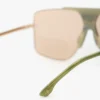 Oversized metal and acetate frame in green marble