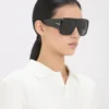 Oversized soft square acetate frame in black Oversized soft square acetate frame in black
