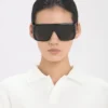 Oversized soft square acetate frame in black Oversized soft square acetate frame in black