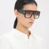 Oversized soft square acetate frame in blue Oversized soft square acetate frame in blue