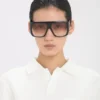 Oversized soft square acetate frame in blue Oversized soft square acetate frame in blue