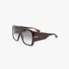 Oversized soft square acetate frame in burgundy Oversized soft square acetate frame in burgundy