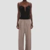 Pleated waist trouser in limestone Pleated waist trouser in limestone