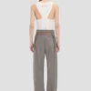 Pleated waist trouser in nickel Pleated waist trouser in nickel
