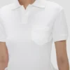 Polo collar top in white Polo collar top in white