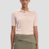 Polo top in pale rose Polo top in pale rose
