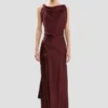 Posy midi dress in burgundy Posy midi dress in burgundy