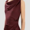 Posy midi dress in burgundy Posy midi dress in burgundy
