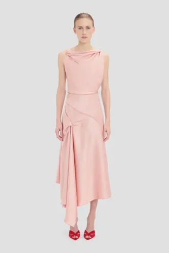 Posy midi dress in dusty pink Posy midi dress in dusty pink