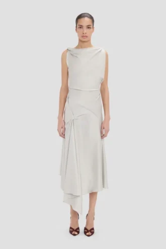 Posy midi dress in magnesium Posy midi dress in magnesium