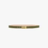 Regular dorian belt in khaki smooth leather Regular dorian belt in khaki smooth leather