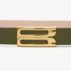 Regular dorian belt in khaki smooth leather Regular dorian belt in khaki smooth leather