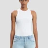 Rib tank in white Rib tank in white