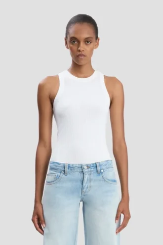 Rib tank in white