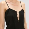Rouleaux cami top in black Rouleaux cami top in black