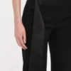 Satin waistband trouser in black Satin waistband trouser in black