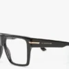 Sculpted flat top frame in black Sculpted flat top frame in black