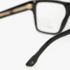 Sculpted flat top frame in black Sculpted flat top frame in black