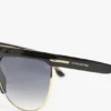 Sculpted metal and acetate sunglasses with flat top Sculpted metal and acetate sunglasses with flat top