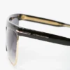 Sculpted metal and acetate sunglasses with flat top Sculpted metal and acetate sunglasses with flat top