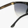 Sculpted metal and acetate sunglasses with flat top Sculpted metal and acetate sunglasses with flat top