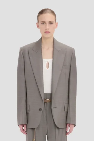 Sculptural sleeve jacket in nickel Sculptural sleeve jacket in nickel