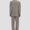 Sculptural sleeve jacket in nickel